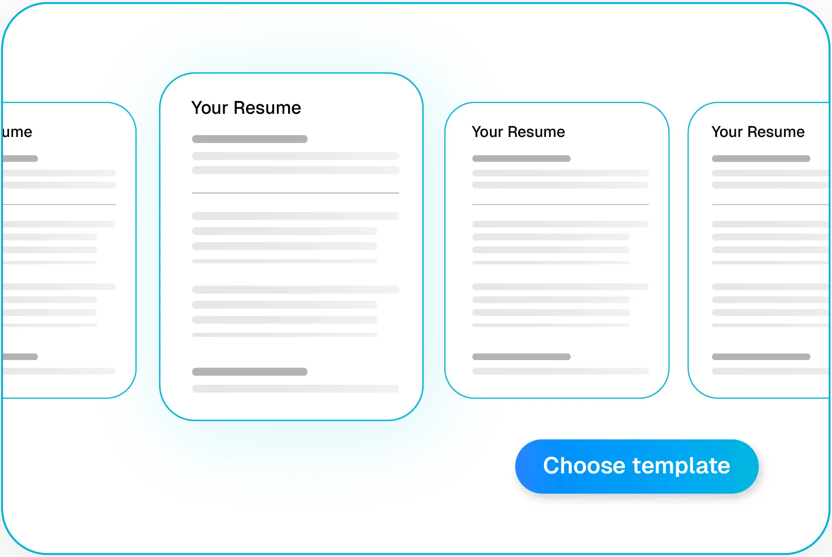 ATS-friendly resume template selection illustration