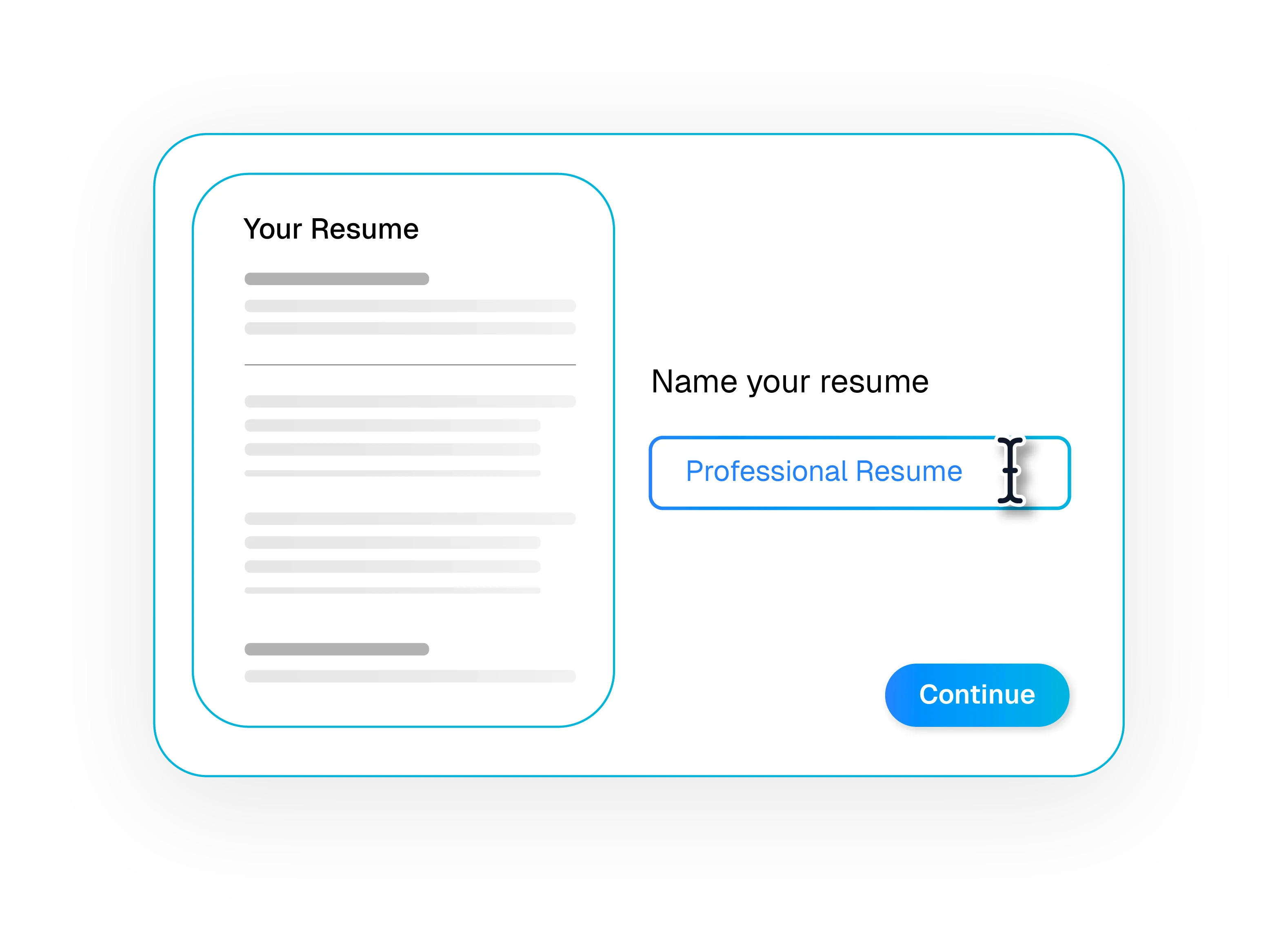 Resume naming interface